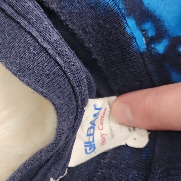 Y2k Wolf Graphic Gilden Cotton Tshirt - Picture 3 of 4